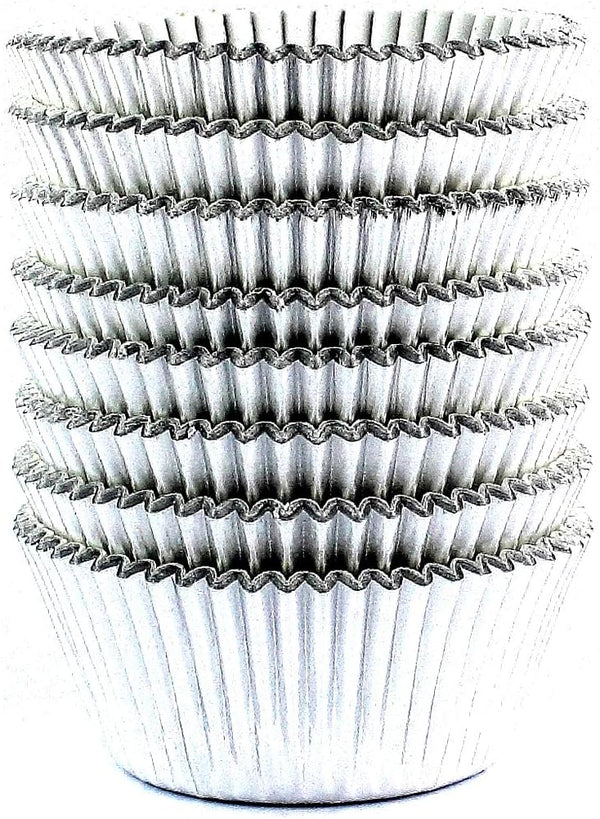 Eoonfirst Silver Foil Cupcake Case Liners, 198 Pcs Baking Muffin Paper Cups