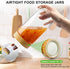 AISIPRIN Airtight Glass Jar with Lid - Glass Storage Containers with Screw On Bamboo Lids, 5Pcs Set