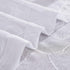 Topick White Sheer Leaf Curtain Valance, 18 Inch Rod Pocket Small Curtain for Windows, Semi Sheer