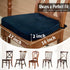 2'' 17"x16",Navy 2 Pack Nobildonna Thick High-Density Foam Indoor Chair Cushions | Dining Chair Pads with Ties