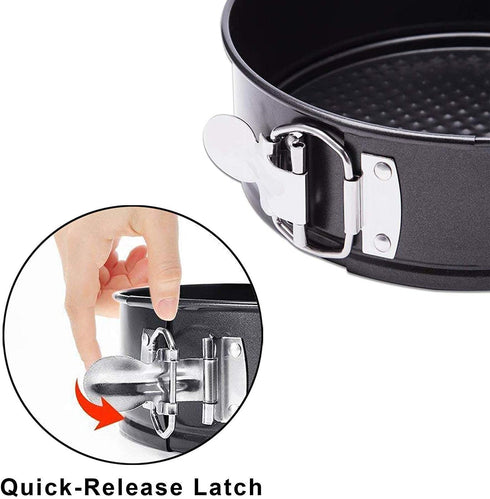 7 Inch Springform and Bundt Pans, Non-stick Cheesecake and Ice-Cream Cake Bakeware, Carbon Steel