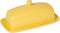 Now Designs Stoneware Rectangle Butter Dish with Lid, Lemon Yellow 4.5 x