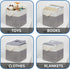 Temary 12 Inch Fabric Storage Baskets, Storage Cubes with Handle, Large Baskets for Clothes, Books, Blankets