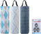 Sulimy Plastic Bag Holder Dispensers Folding Garbage Bags 3pcs Hanging Storage Bag Cotton