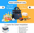 Expandable Large Lunch Box, Insulated Heavy Duty Waterproof Cooler Bag for Men Women, 16L, Blue, GLENKEY