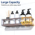 2 Pack YASONIC Shower Caddy Adhesive, No Drill Bathroom Shower Organizers, with Removable Hooks, Rust Proof Shower