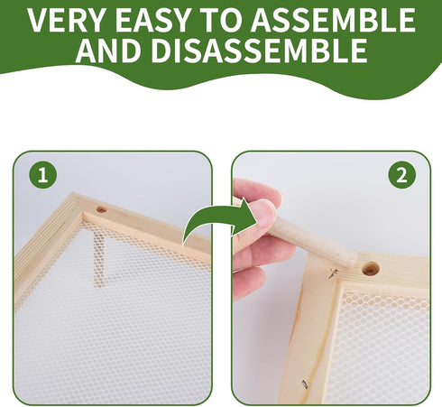 YiePhiot 2 more(4 packs) Herb Drying Rack, Wooden Herb Drying Rack, Herb Drying Storage with layer herb drying rack