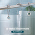 Titanker Plastic Shower Curtain Liner - 72 x 72 Frosted Waterproof Lightweight Shower Liner with Magnets and Rustproof
