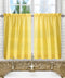 Ellis Curtain Stacey Sheer Tailored Tier Pair Curtains, Yellow, 56" x 30"