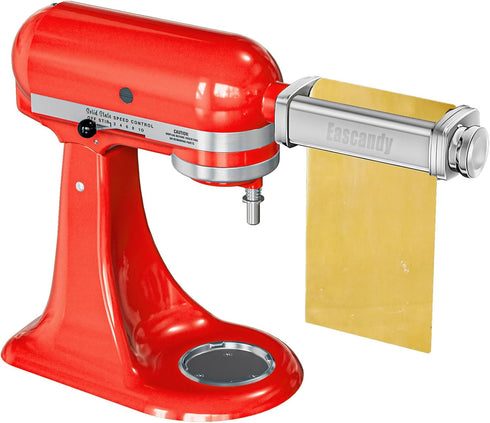 Pasta Maker Attachment for KitchenAid Stand Mixer, Stainless Steel Pasta Roller with 8 Gears Adjustable