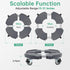 16-20 Inch, W B D WEIBIDA Round Dolly with Wheels Heavy Duty, Adjustable Pot Dolly Large Plant Mover Indoor Outdoor