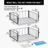 2 Pack AmonHouseware Hanging Under Shelf Storage Basket,Adjustable Under Cabinet Add-on Storage Racks Slide-in Baskets