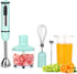 ISILER Immersion Hand Blender, 500-Watt 5-in-1 Stick Blender with 860ml Food Chopper, 600ml Container, Milk Frother,