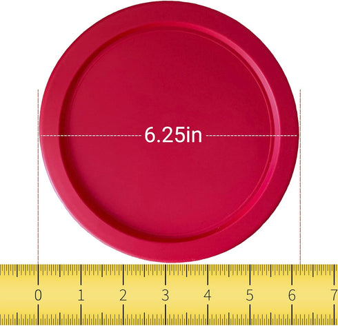 Replacement Lid for Pyrex 6" Storage Plastic Cover 4 Cup Bowl Dish 7201-PC Red (4-Pack) by MRX Solutions