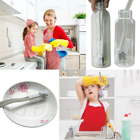 AncBace Dish Brush Kitchen Cleaning Brush Bottle Brush Bathroom Scrub Brushes Sink Household Pot Pan Edge Corners Tile