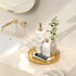 9" Countertop Gold Lazy Susan for Table Top, Oak Wood Lazy Susan Turntable Organizer for Dining Coffee Table