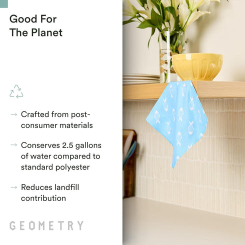 Summer Summer 6 Pack GEOMETRY Dishcloth Spring & Collection Quick-Dry, Ultra-Absorbent, Reusable Microfiber Kitchen