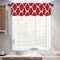 Melodieux 52 by 18 Inch Moroccan Rod Pocket Window Curtains Valance, Red (1 Panel)