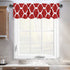 Melodieux 52 by 18 Inch Moroccan Rod Pocket Window Curtains Valance, Red (1 Panel)