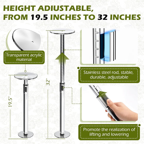 Hazztoll 19.5-32'' (6 810 Adjustable Plant Risers for Inside Pot, Planter Insert for Large Container, Rise Filler Riser