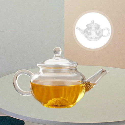 Restaurant Teapot, Transparent Glass Teapot with Handle, Small Glass Teapot, Tearoom Teapot Kettle, Hotel Coffee Pot,