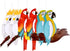 TUPARKA 6 Pieces Tropical Birds Honeycomb Parrot, Hawaiian Summer Beach Tiki Bar Luau Party Decorations