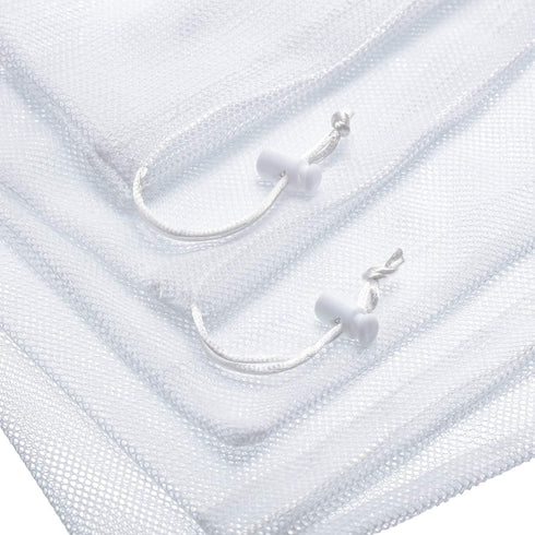 Frienda 6 Pieces Mesh Stuff Sack, 11 x 15 Inch Durable Nylon Drawstring Laundry Bag for Travel