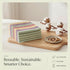 Set 6 20" X30 100% Urban Villa Kitchen Towels Harvest Stripes Dish Towels of Cotton Highly Absorbent Quick Drying Dish