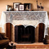 AerWo Halloween Decorations Indoor Fireplace Mantel Scarf, White Lace Spiderweb Cover for Halloween Mantle Decor, 18x96
