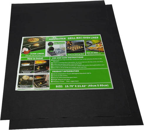 Oven Liners for Electric Oven, Nonstick Reusable Mat, 15.75" X 23.62", Easy to Clean, 2 Pack