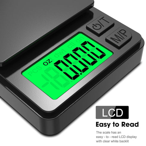 Pocket Scale, 1000g x 0.01g Precision Digital Scale for Kitchen, Jewelry, Herb, Great for Travel