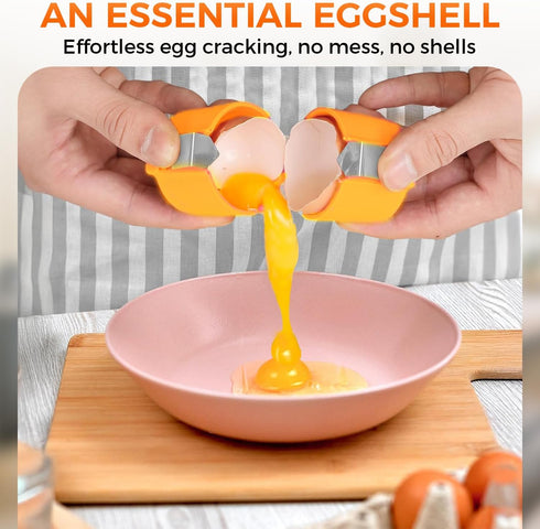 XLUXEVOGUE 1 Egg Cracker Tool | Easy Shell Egg Opener | Handheld Egg Seperator Tool | Perfect for Baking, Scrambled