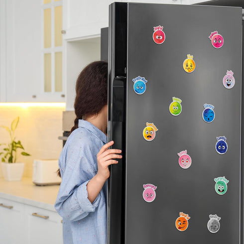 40 Pcs Face Emotional Feelings Funny Refrigerator Magnets, Cute Round Decorative Mood Magnets for Kitchen