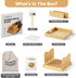 6.4H 10W, 3 Settings, Gobam Adjustable Bamboo Bread Slicer, Fits Bread up to & Extra-Large & Tall Design for Sourdough