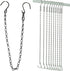HEDGBOBO 10 Pack SIL Storagehook Silver Hanging Chains with Hooks, Grow Lights Chain