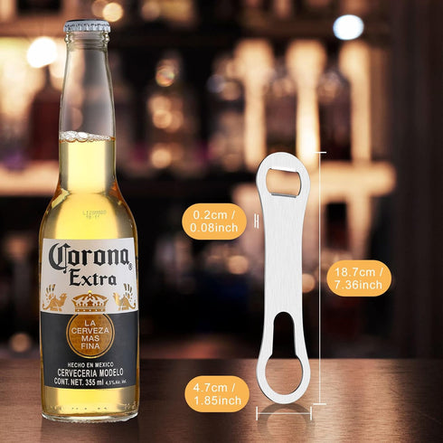2 Pieces V Rod Bottle Opener and Pour Spout Remover, Stainless Steel for Bartenders and Home Kitchen
