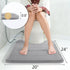 Yimobra Memory Foam Toilet Bath Mat - U-Shaped Commode Contour Rug, 24 X 20 Inches, Grey