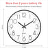 Foxtop 12 Inch Black Wall Clock, Silent Non Ticking Quartz Battery Operated Round Clock for Home Office Decor
