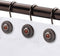Decorative Bronze Shower Curtain Hooks, Rust Proof Rings for Bathroom, 12Pcs Shower Curtain Liner Hooks