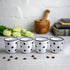 City to Cottage Ceramic Espresso Cups Set of 4 - Handcrafted White and Black Polka Dot Demitasse Mugs