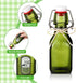 20 Pack Pattern,4oz) Queekay Mini Swing Top Glass Bottles for Vanilla Extract Homemade Olive Oil Bottles with Lids