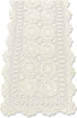 KEPSWET Cotton Handmade Crochet Lace Table Runner, Beige Rectangle, 14x72 inch for Coffee Table Decor