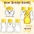 48 2 oz Patelai Pcs Plastic Honey Bear Bottle Clear Empty Honey Containers Bulk Reusable Mini Cup Jars with Lids Juice