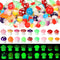 RoundFunny 126 Pcs Tiny Resin Mushrooms Glow in the Dark Mini Mushrooms for
