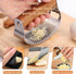 Set Garlic Press Rocker Stainless Steel Ginger Crusher, Garlic Mincer and Squeezer Kitchen Gadget with Ergonomic