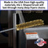 Commercial 750F B53C Deep Fryer Cleaning Brush L-Shaped High-Temp Kitchen Tool - Heavy Duty Brass Bristles - Heat