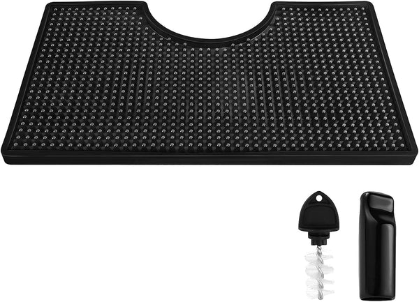 MRbrew Beer Drip Tray, Non-Slip PVC Kegerator Surface Mount Drip Tray Mat for Beverage Bar