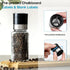 AOZITA 14 Pcs Glass Spice Jars with Black Lids, 4oz Square Bottles, Airtight Metal Caps, Silicone Funnel