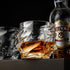 12 oz Hand Blown Crystal Whiskey Glasses Set of 4, Unique Cognac Glass, Heavy Thick Bottom Bar Glass for Gifts