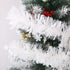 CCINEE 33FT Christmas Tinsel Garland, White Metallic Twist Garland with Snowflakes for Home Decoration